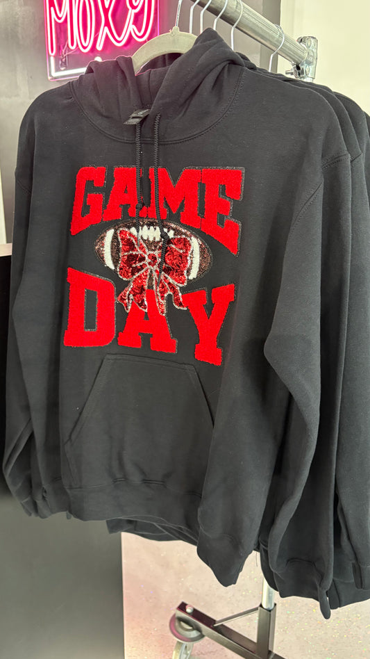 Red/black Game day hoodie
