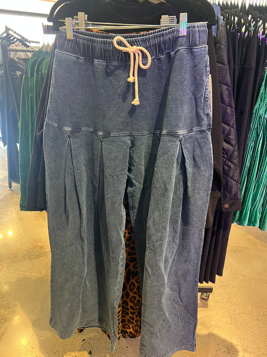 Wide Leg Pleat Pants