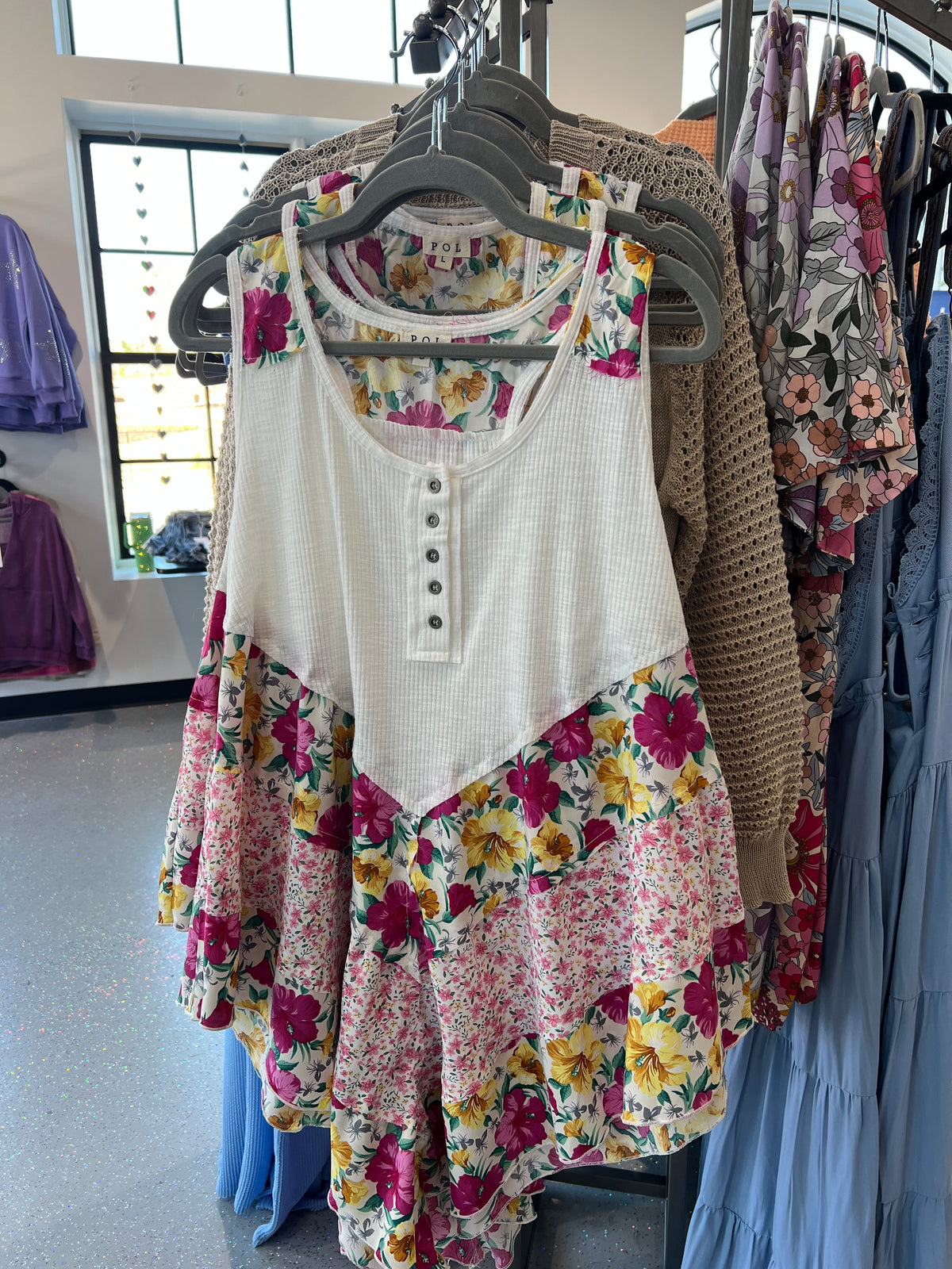 POL Floral Tank