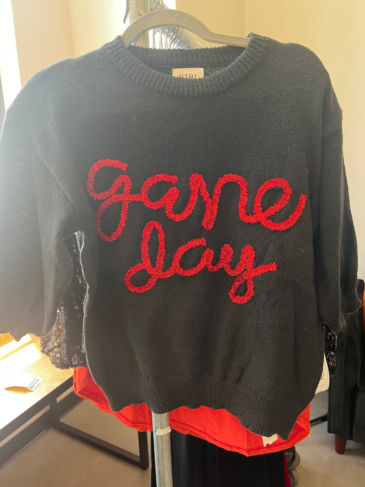 Game Day Metallic Sweater