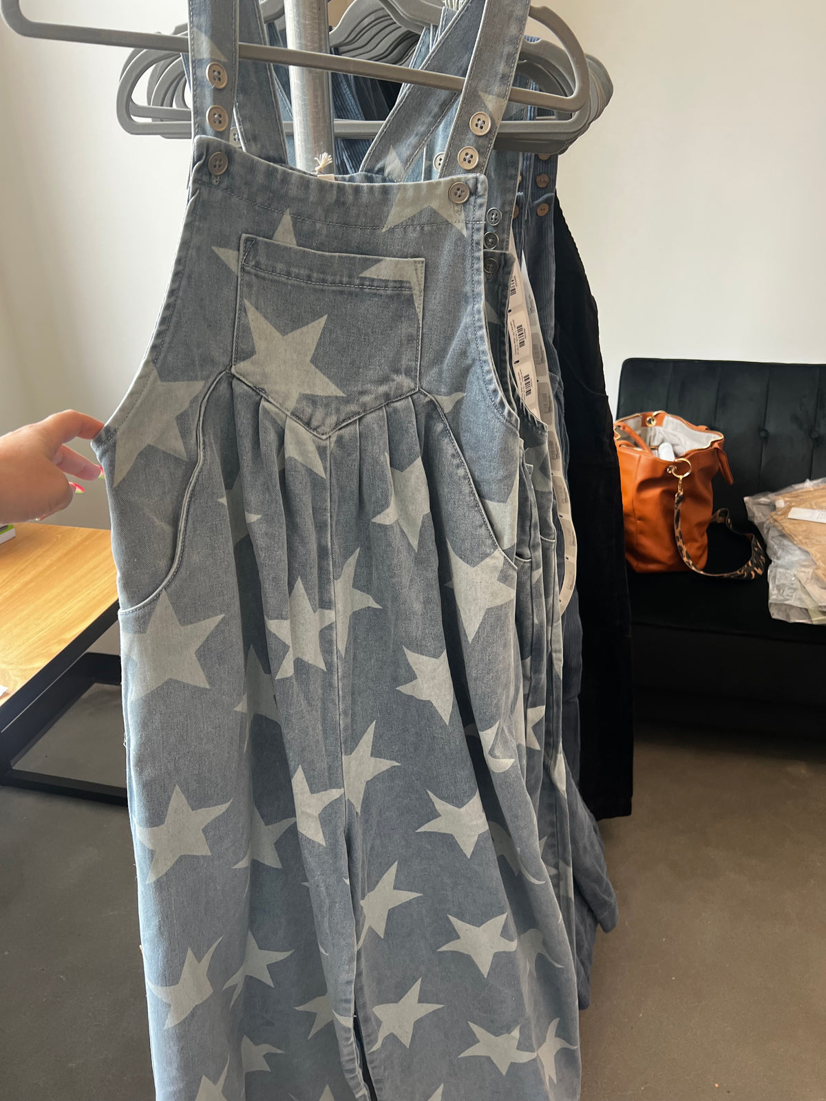 Wide Leg Star Overalls