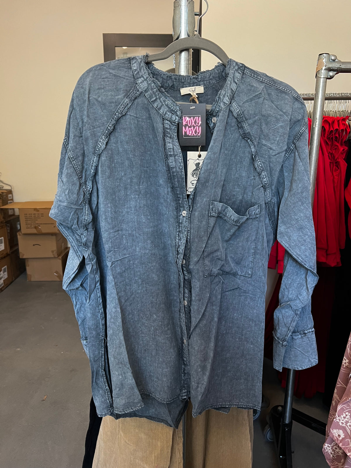 Melissa Mineral Washed Button Up
