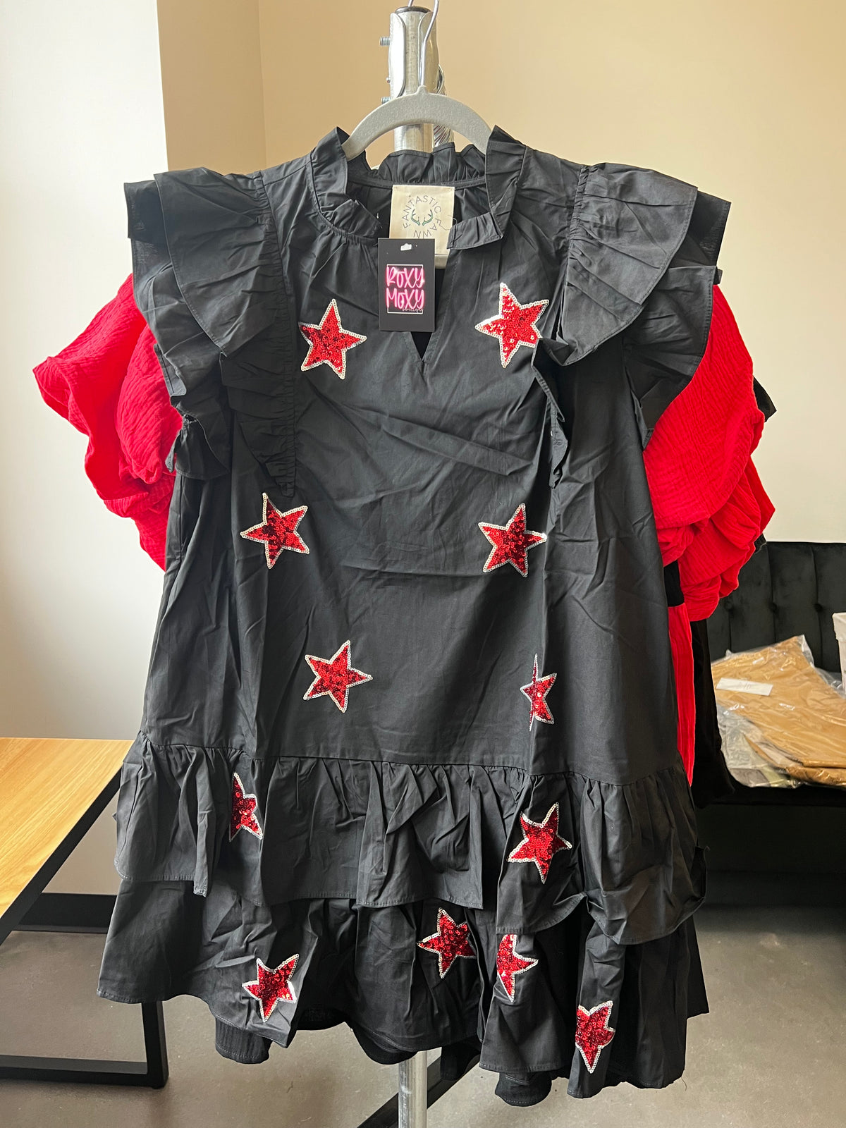 Poplin Star Mini Dress