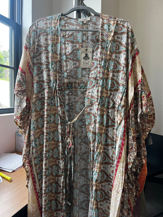 Neutral Paisley Kimono