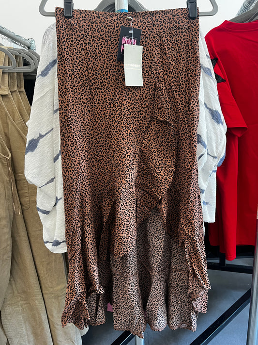 Leopard Ruffle Skirt
