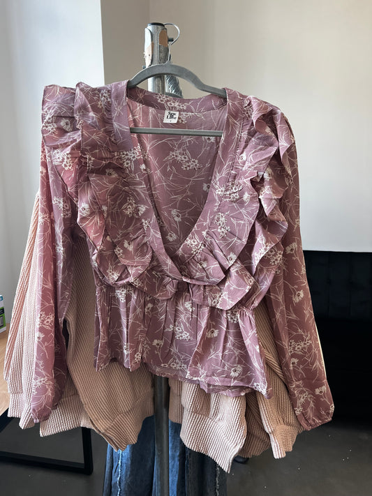 Ruffle Floral Blouse