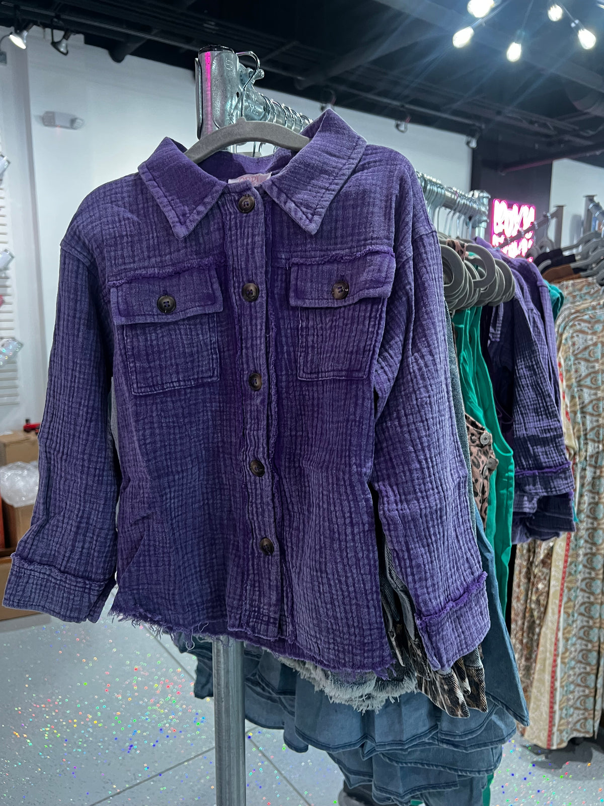 Kids Eggplant Shacket