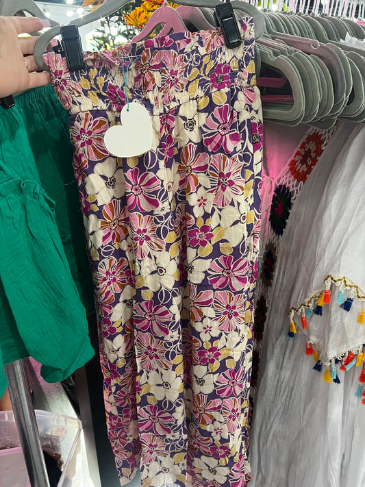 Violet Floral Pants