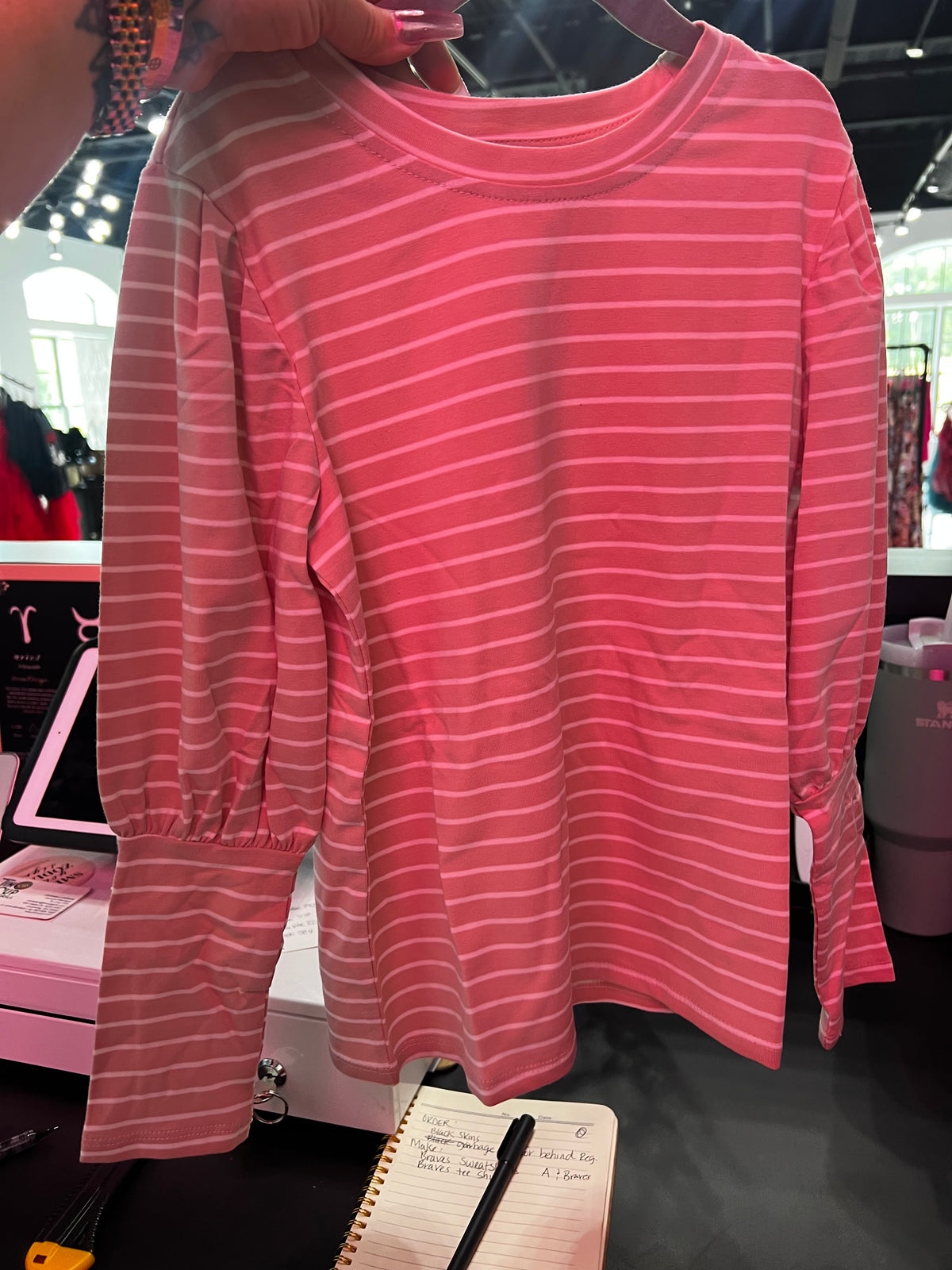Striped Bubble Sleeve