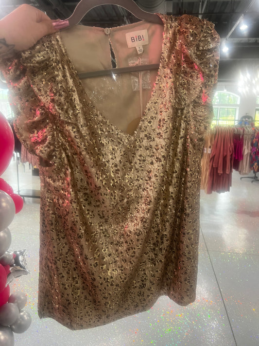 Sequin Leopard Top