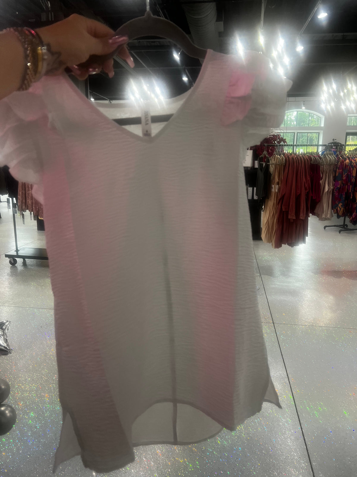 Zenana Ruffle Sleeve