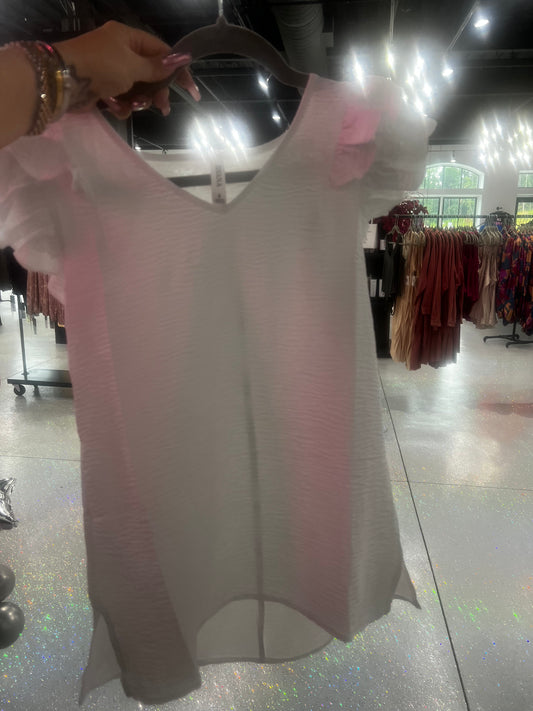 Zenana Ruffle Sleeve