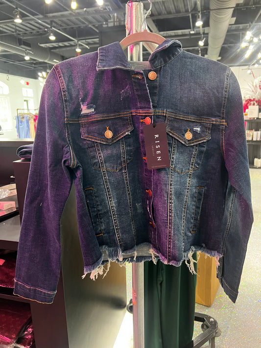 Frayed Hem Denim Jacket
