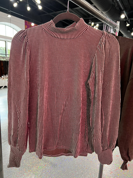 Ribbed Mock Neck