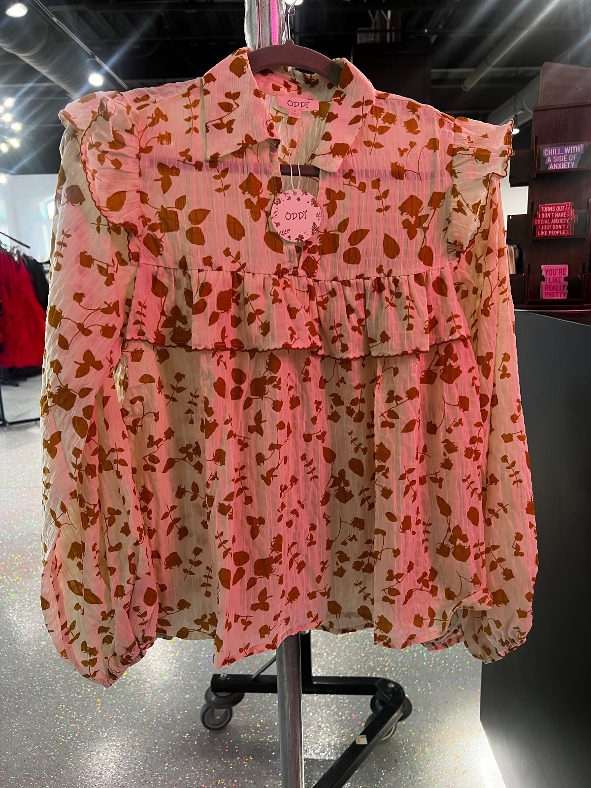 Mustard Floral Top
