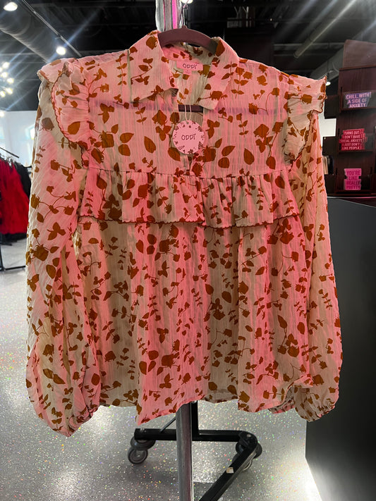 Mustard Floral Top