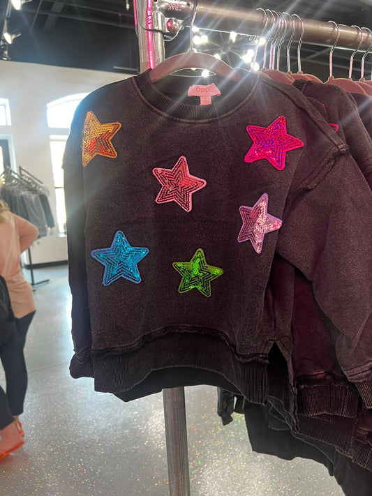 Sequin Star Pullover