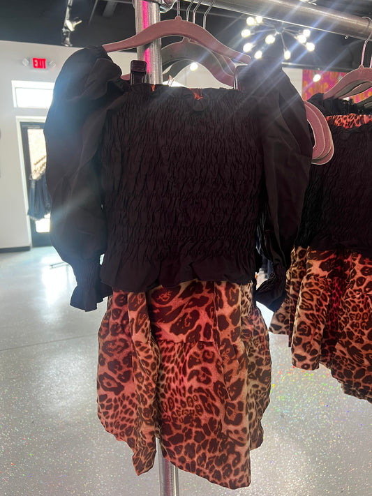 Kids Black & Leopard Set