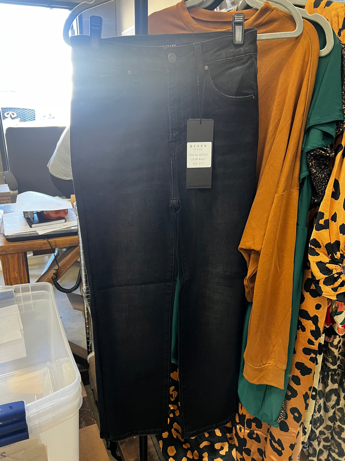 High Rise Crop Straight Jeans