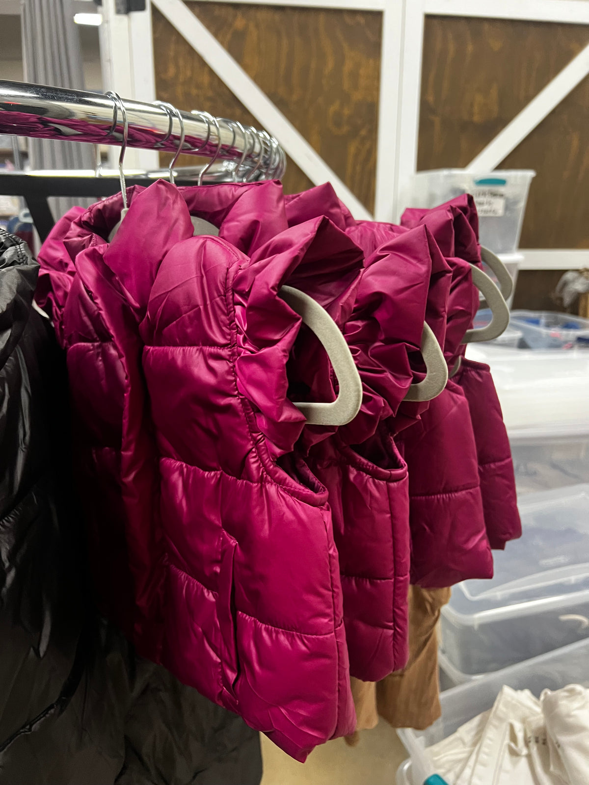 Kids Ruffle Puffer Vest