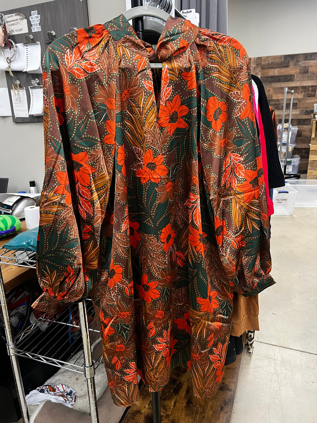 Fall Floral Mini Dress