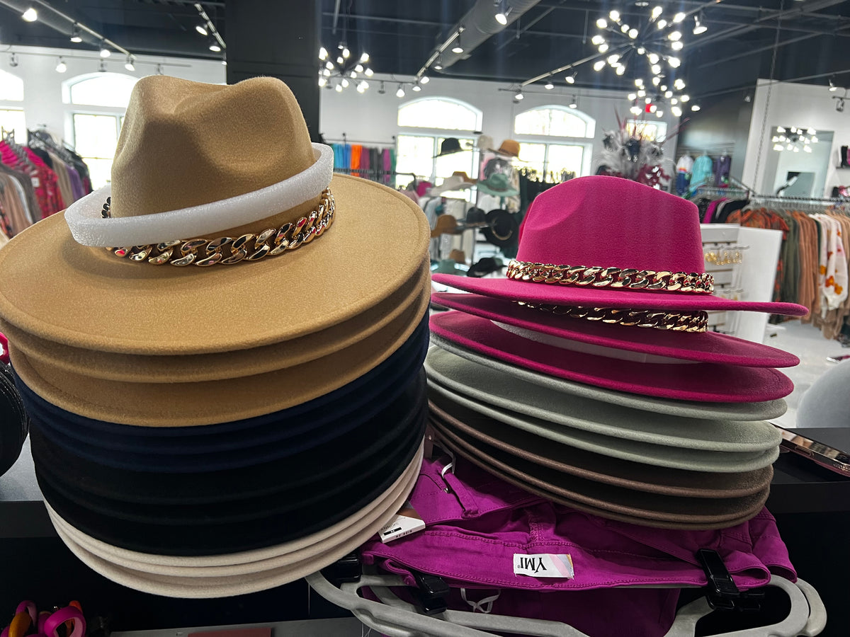 Large Gold Chain Hat