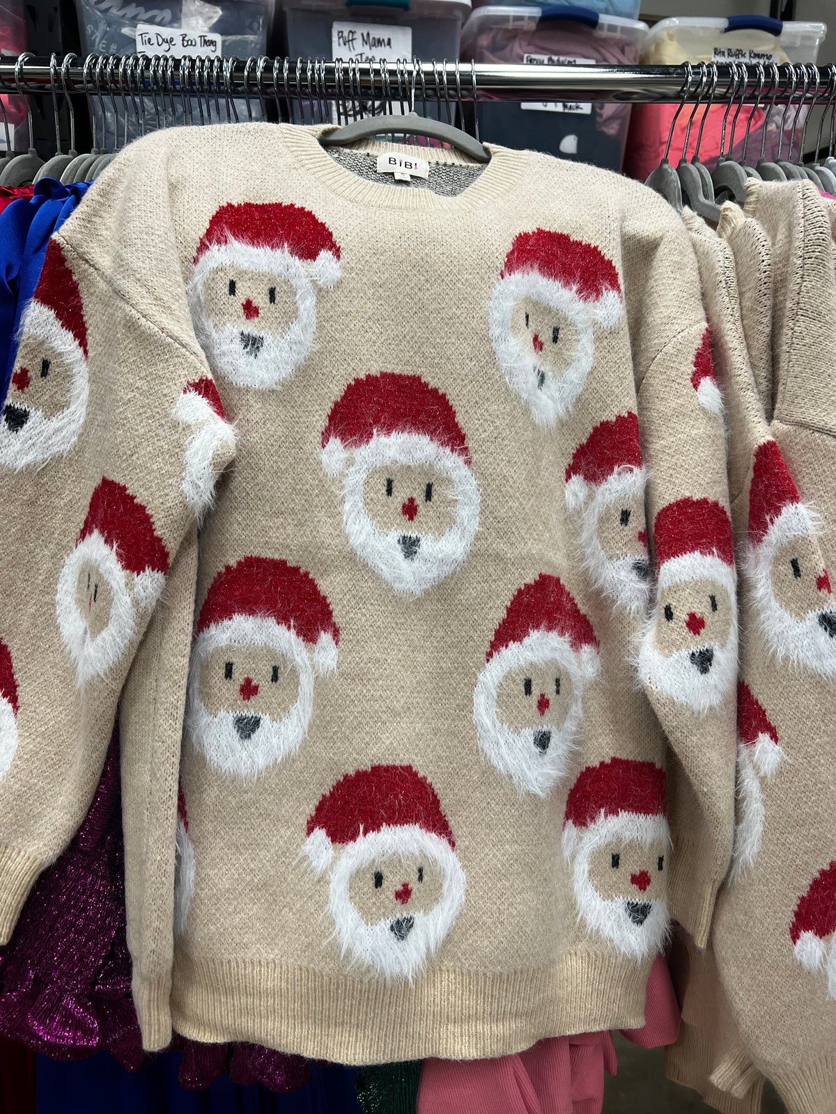 Hairy Santa Face Sweater