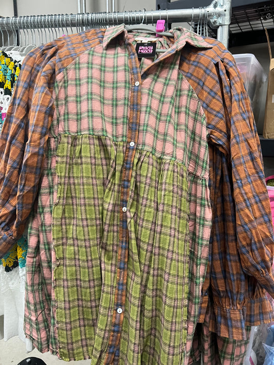 Plaid Shirt Dress
