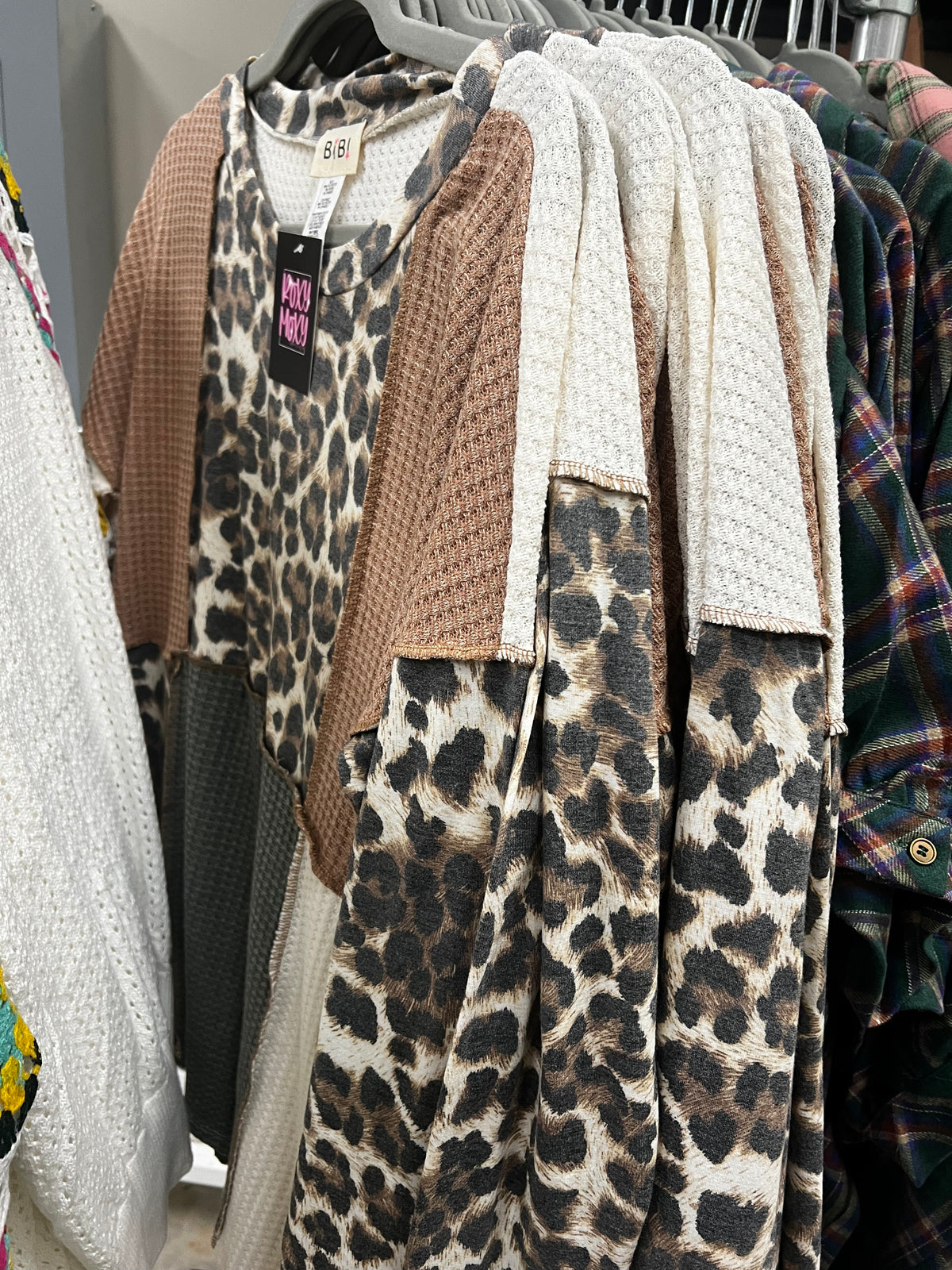 Leopard Waffle Colorblock