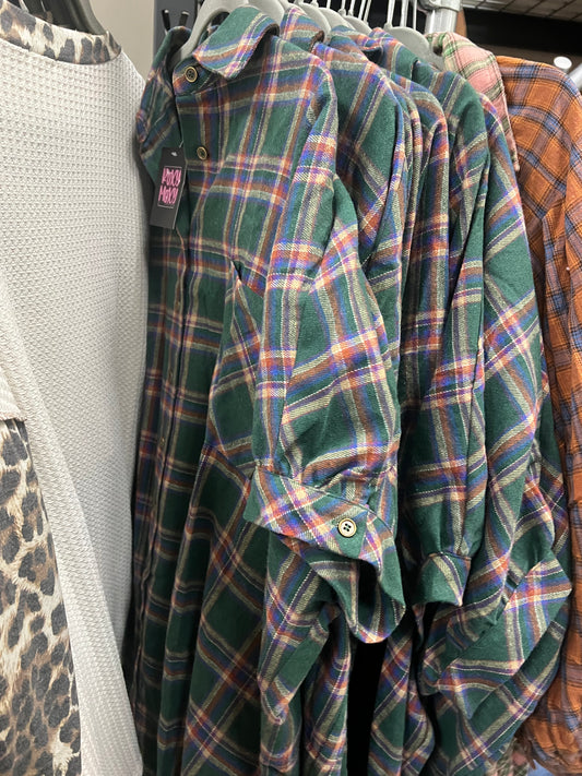 Flannel Shirt Dress