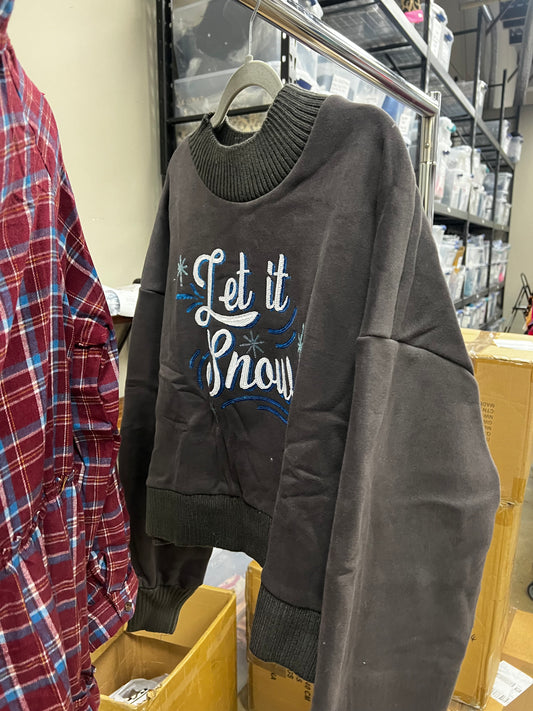 Let it Snow Crop Sweater