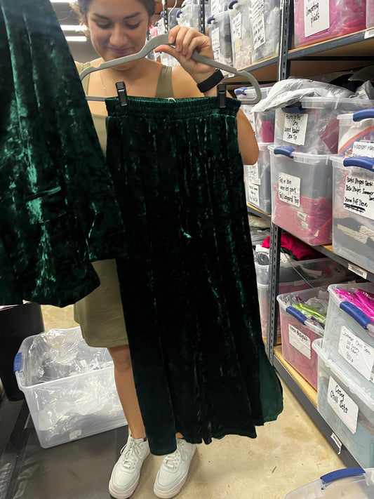 HW Wide Leg Velvet Pants