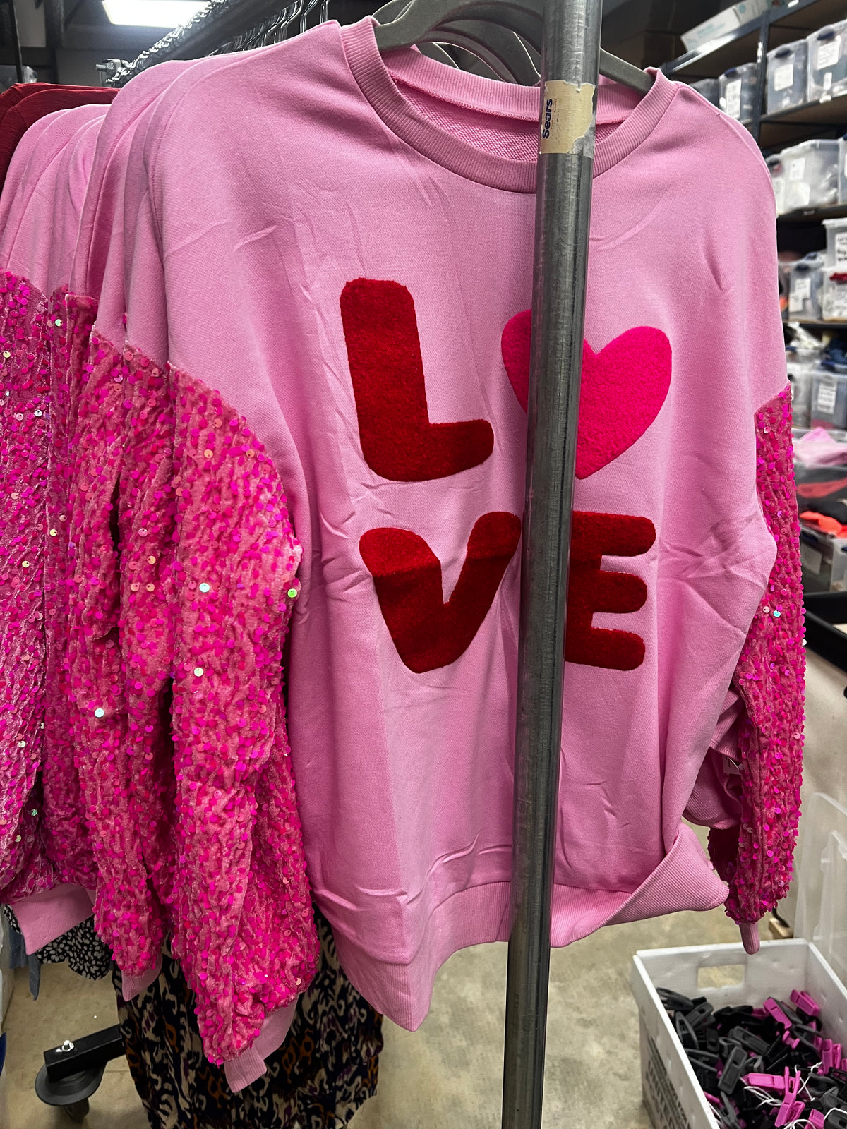 LOVE Sequined Sleeves