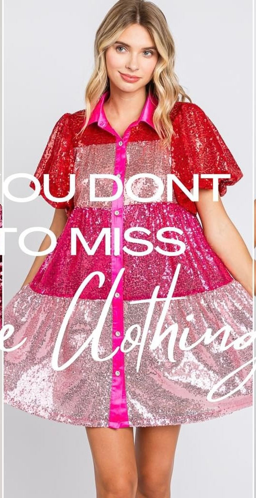 Lover Sequin Colorblock Dress