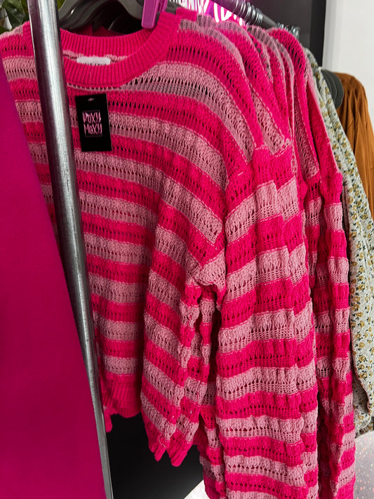 Striped Crochet Sweater