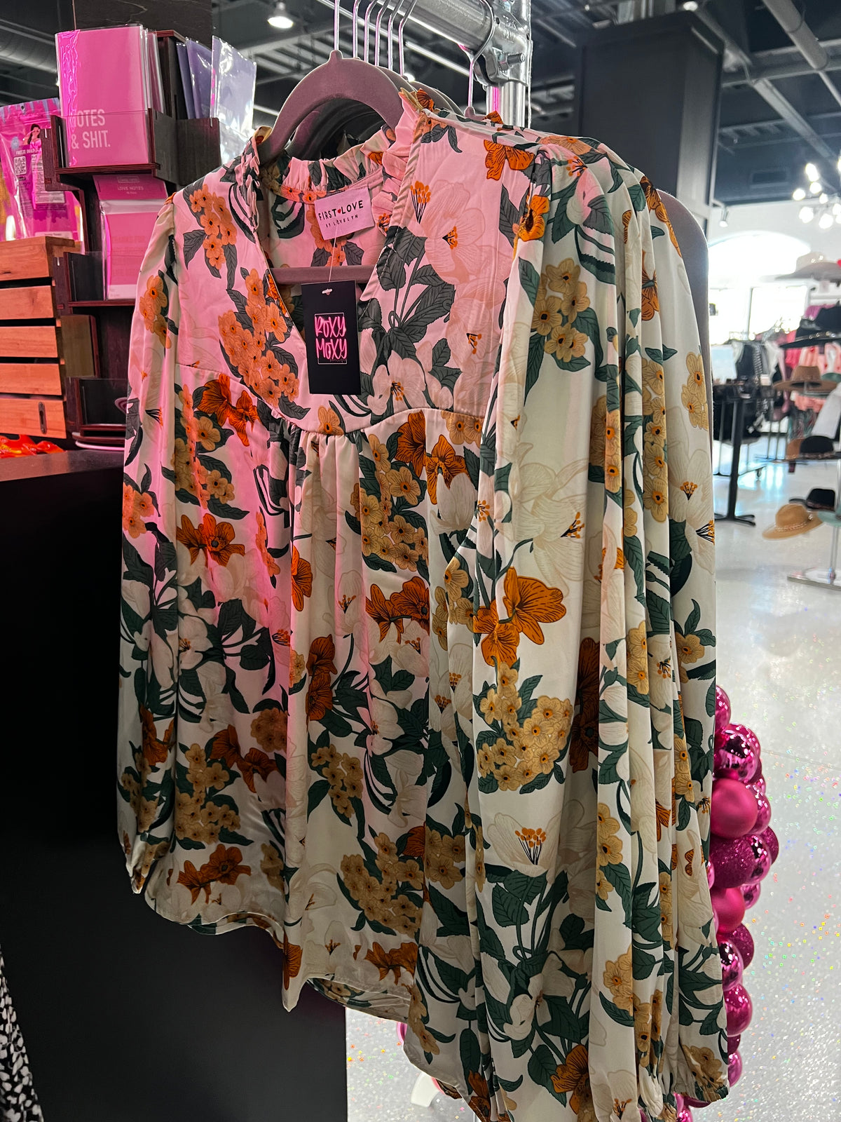 Floral Print Satin Blouse