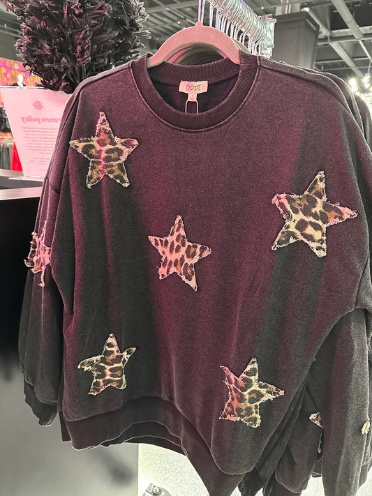 Leopard Star Sweatshirt