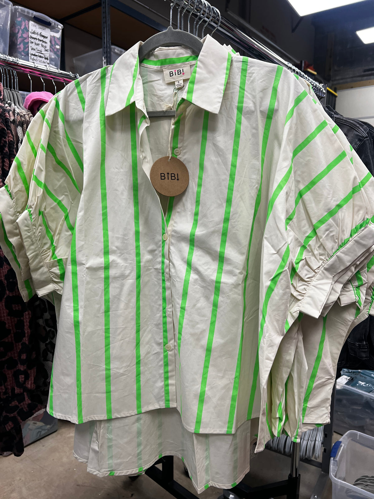 Striped Short Sleeve Dolman