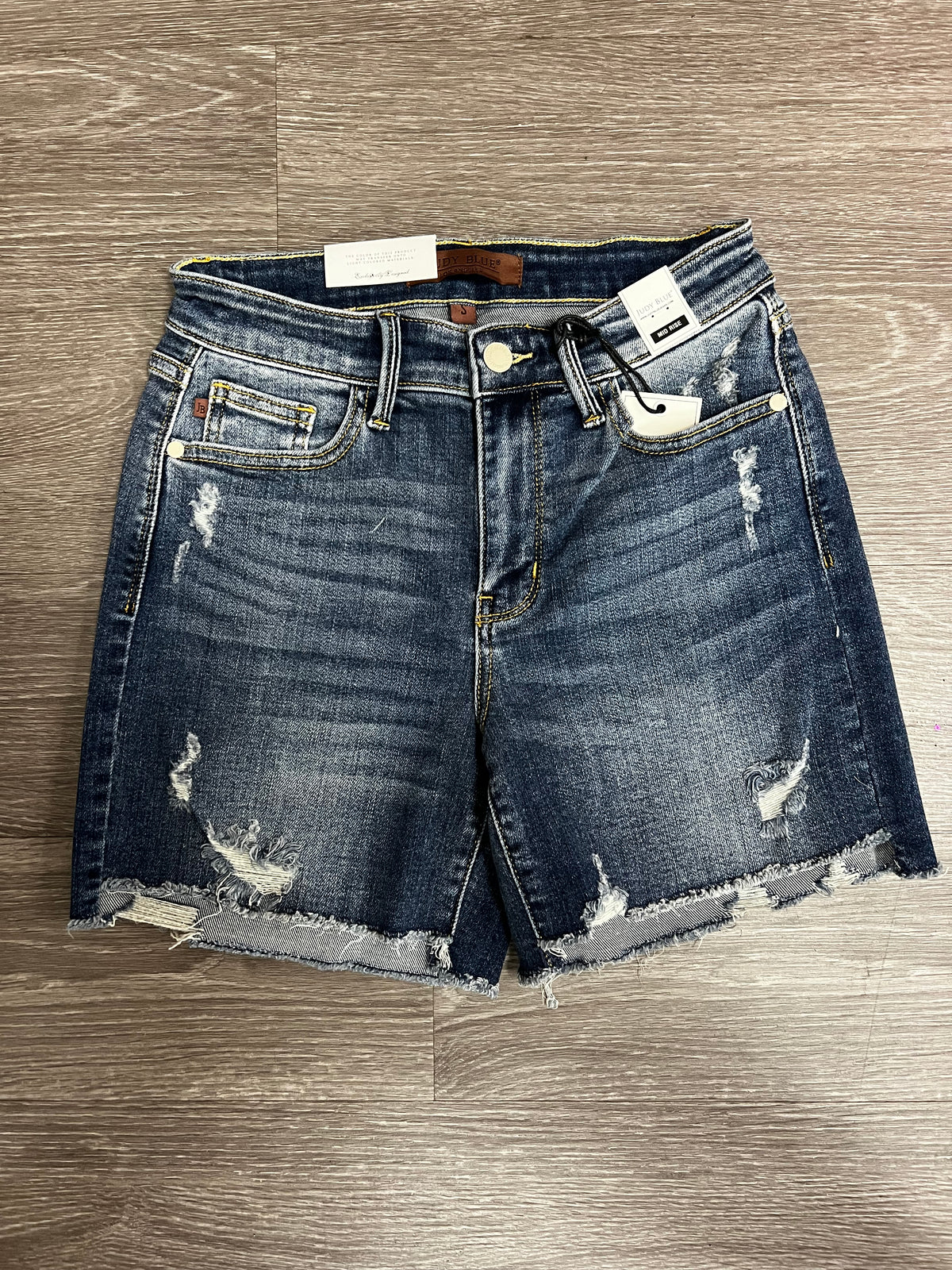MR Hi-Lo Cut Hem & Destroy Shorts