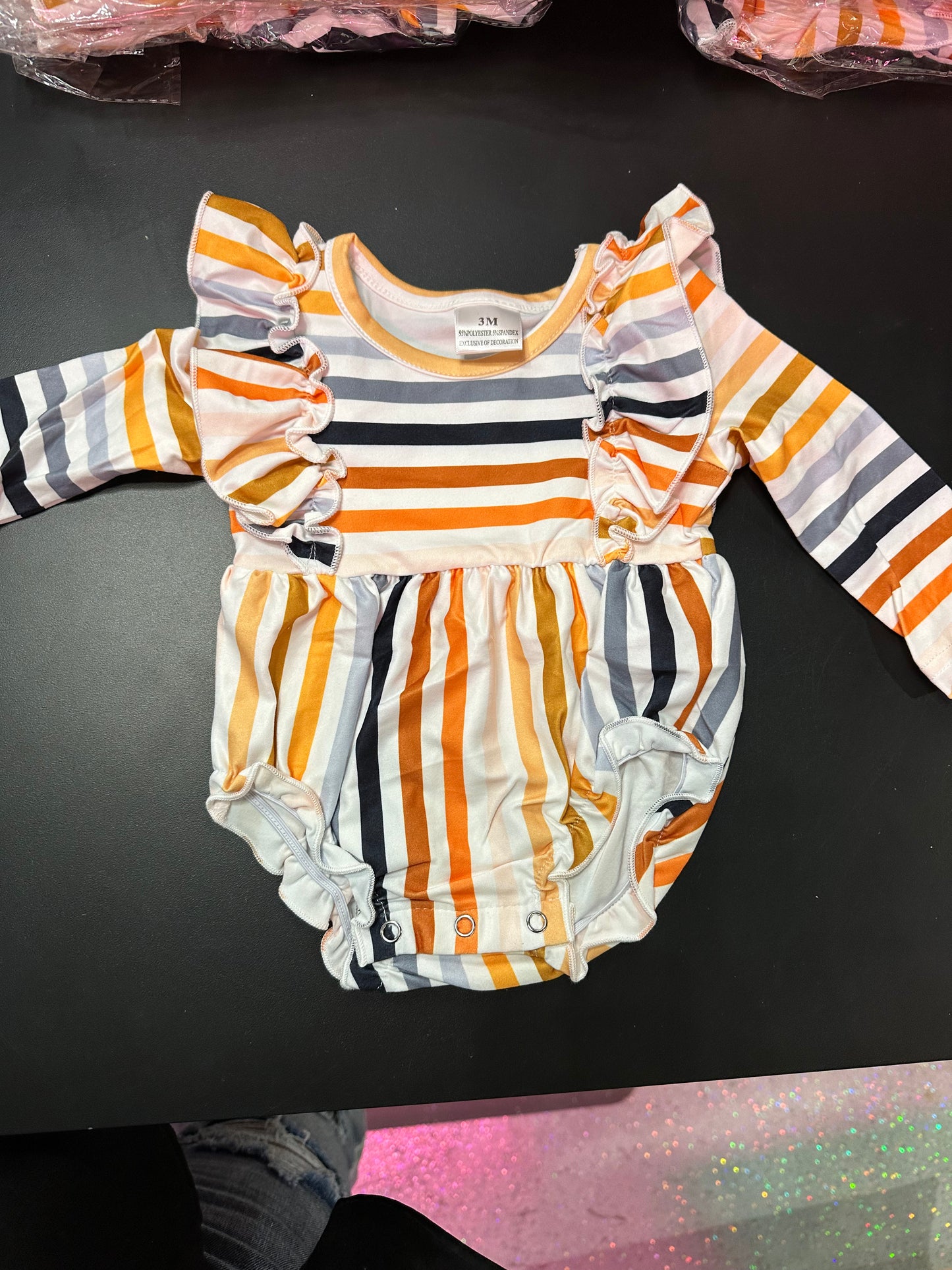 Stripe Ruffle Romper