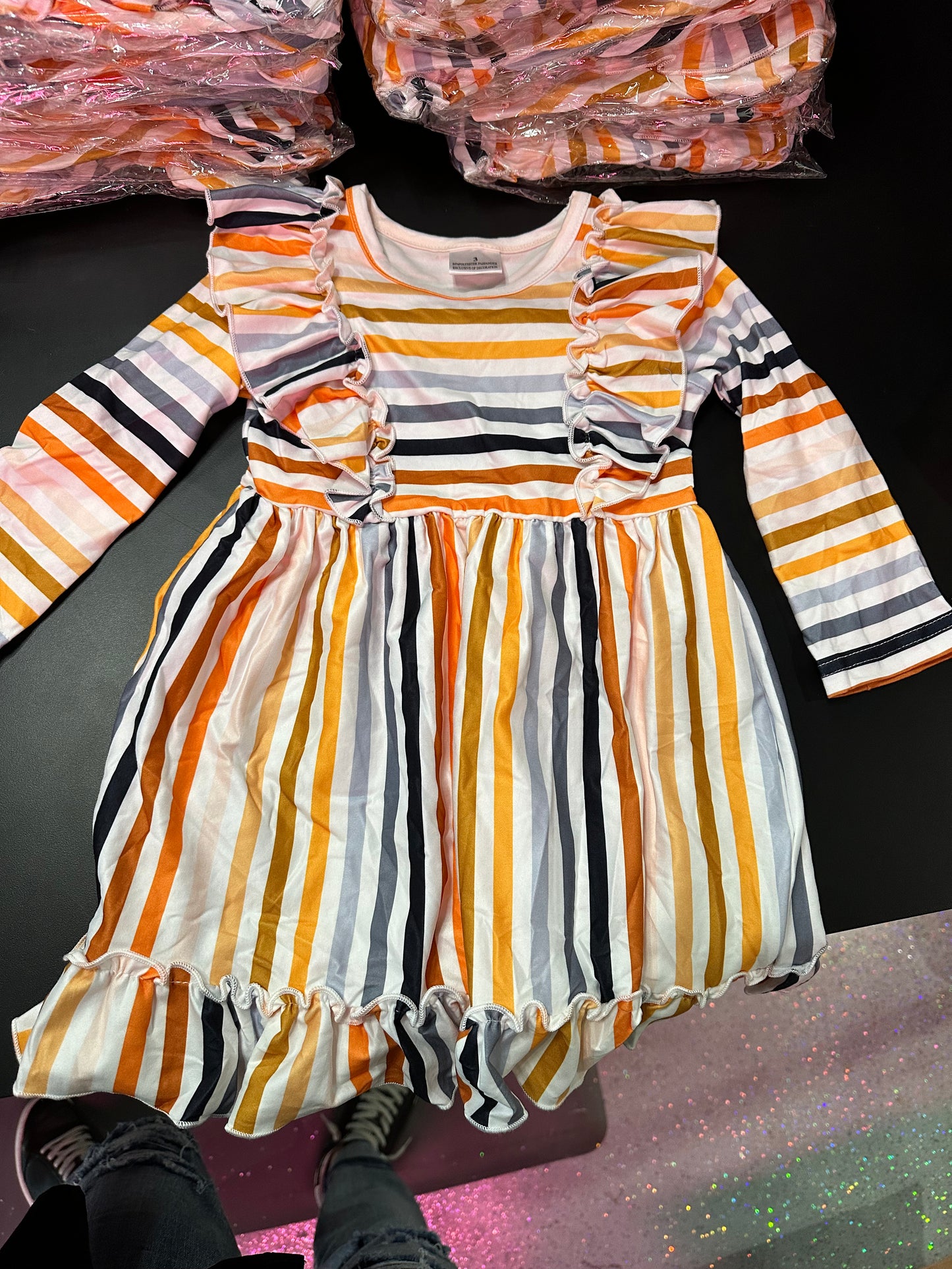 Stripe Ruffle Dress