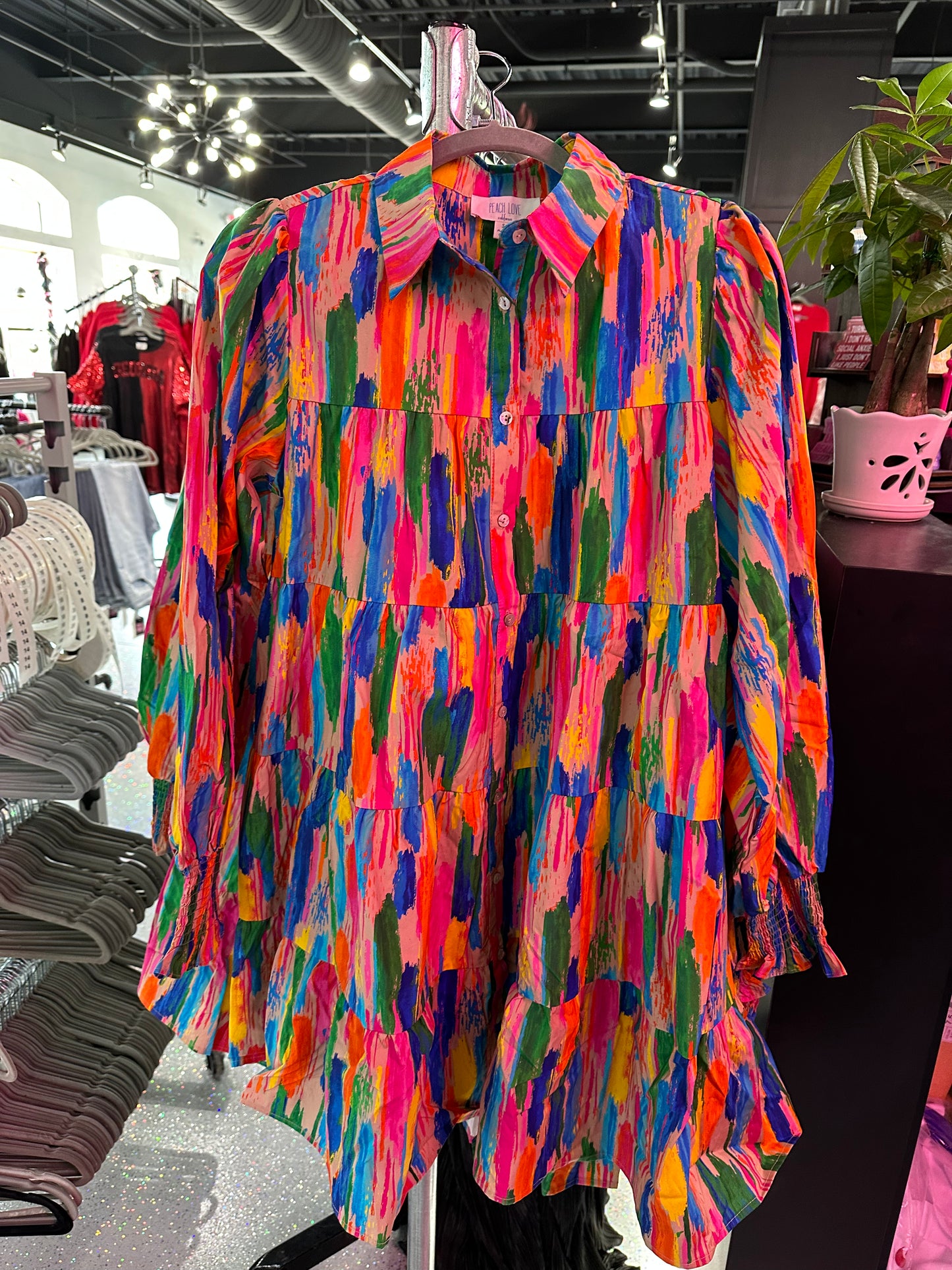 Multicolor Poplin Dress