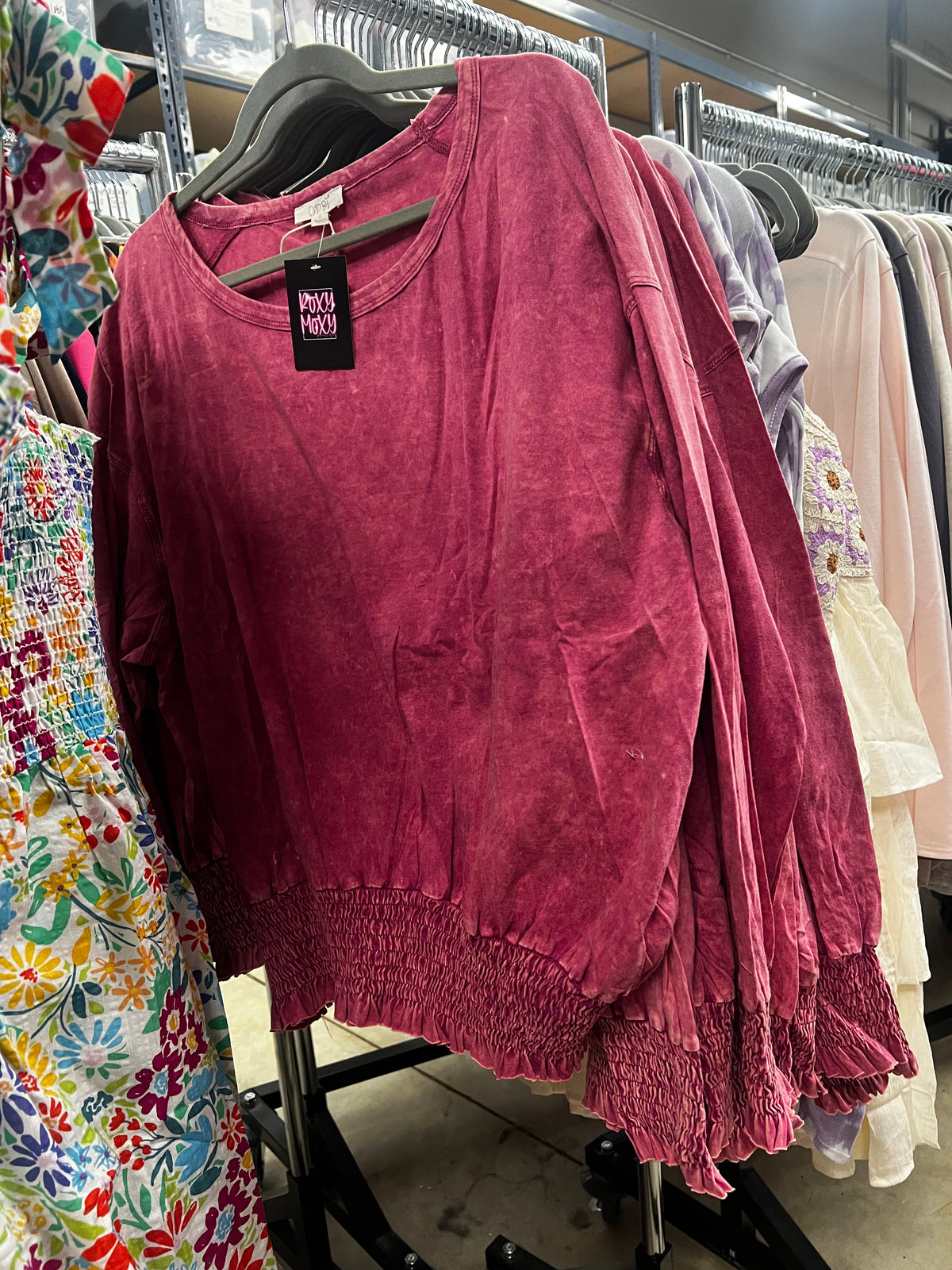 Washed Fuchsia Terry Knit
