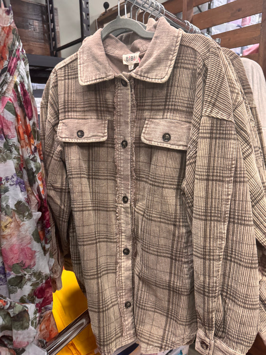 Vintage Washed plaid Shacket