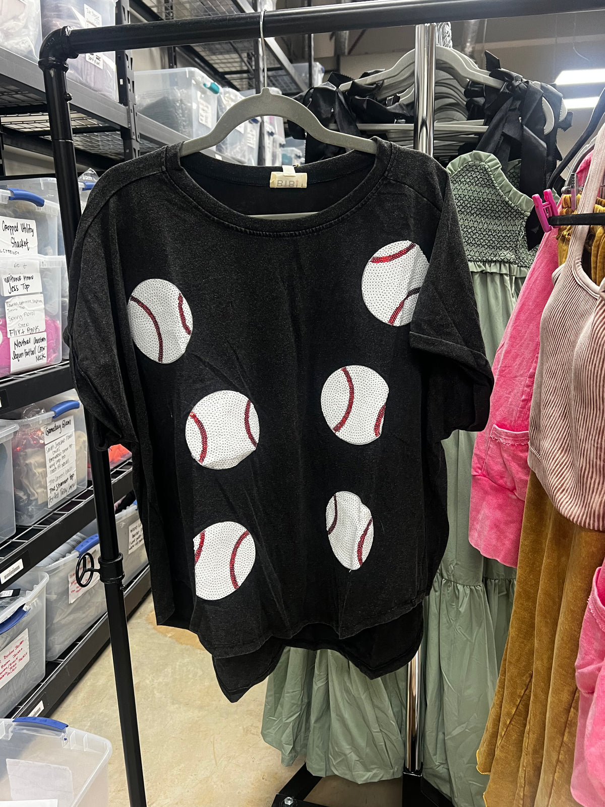 Sequin Baseball Short Sleeve