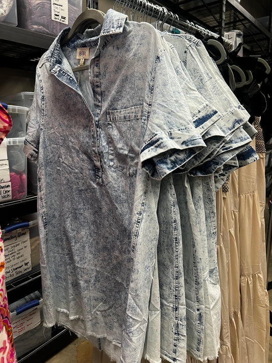 Vintage Washed Denim Dress