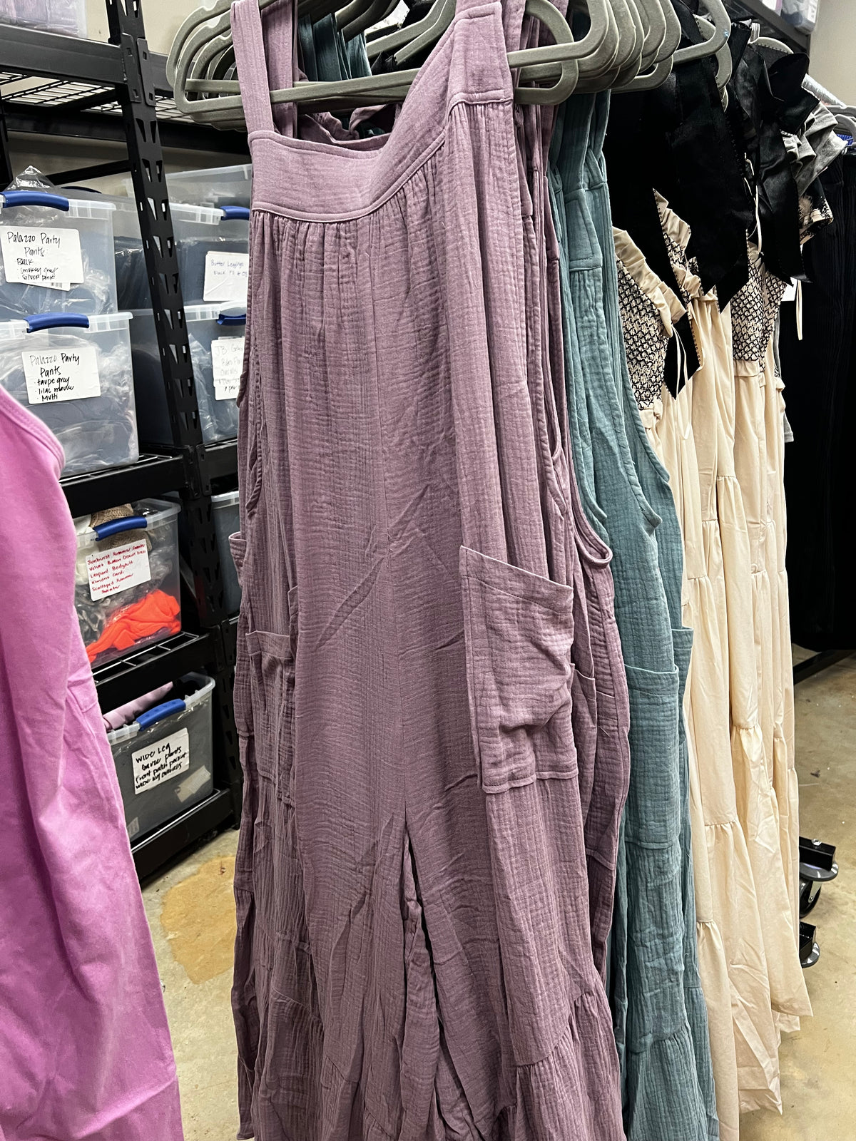 Tie Back Cotton Gauze Jumpsuit