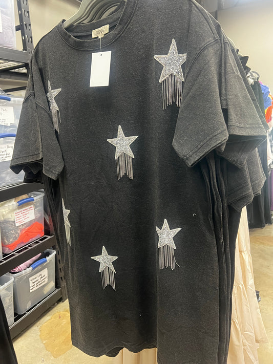 Washed Solid Star Dress