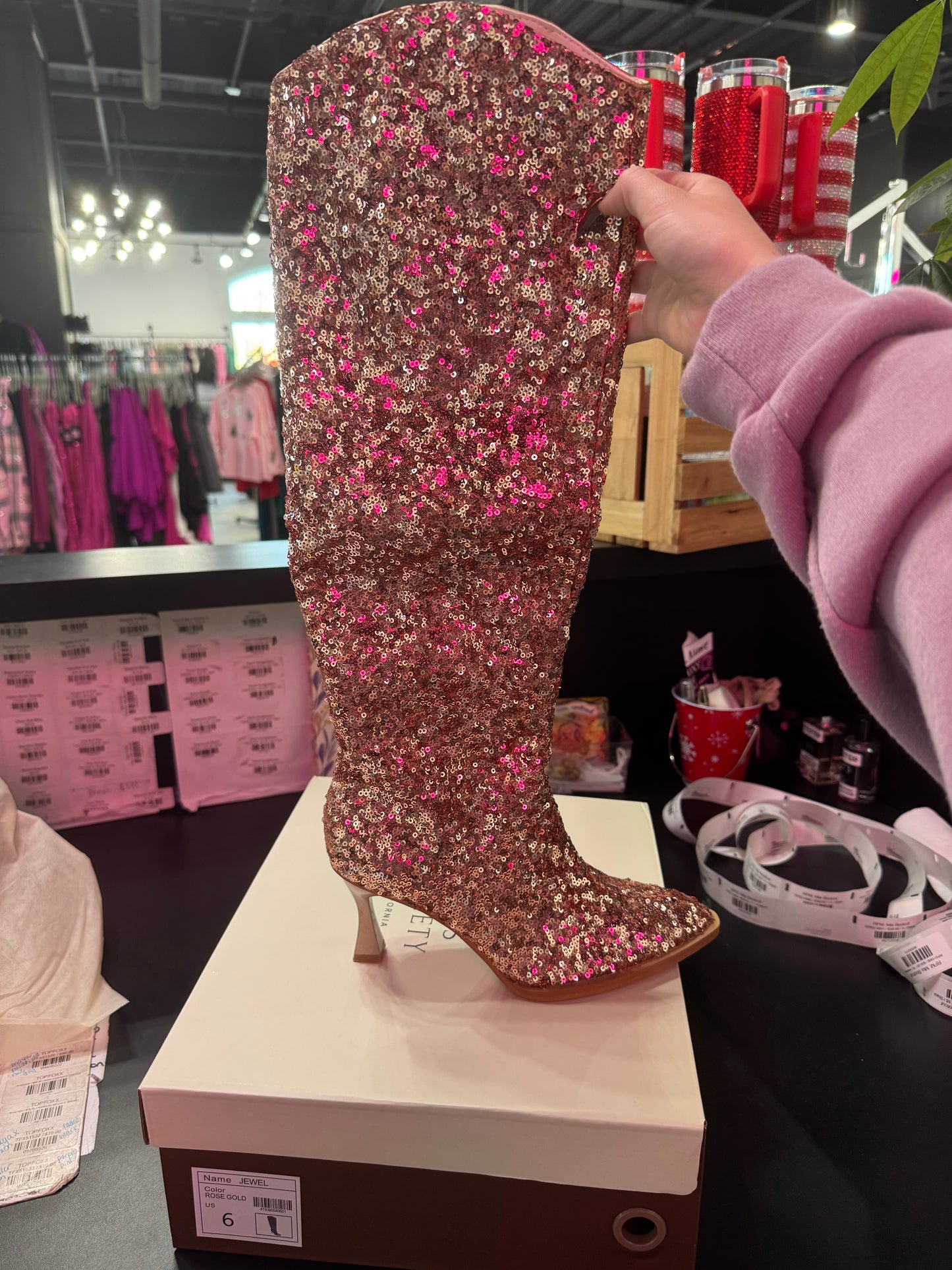 The Jewel Rose Gold Knee High