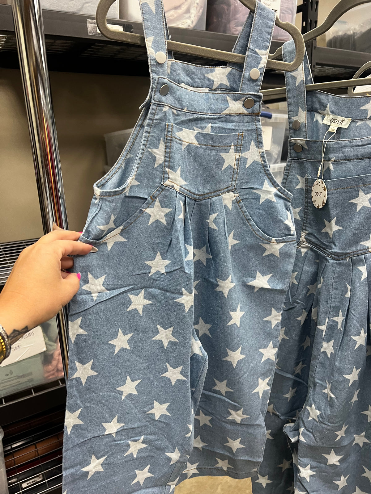 Kids Star Denim Jumpsuit